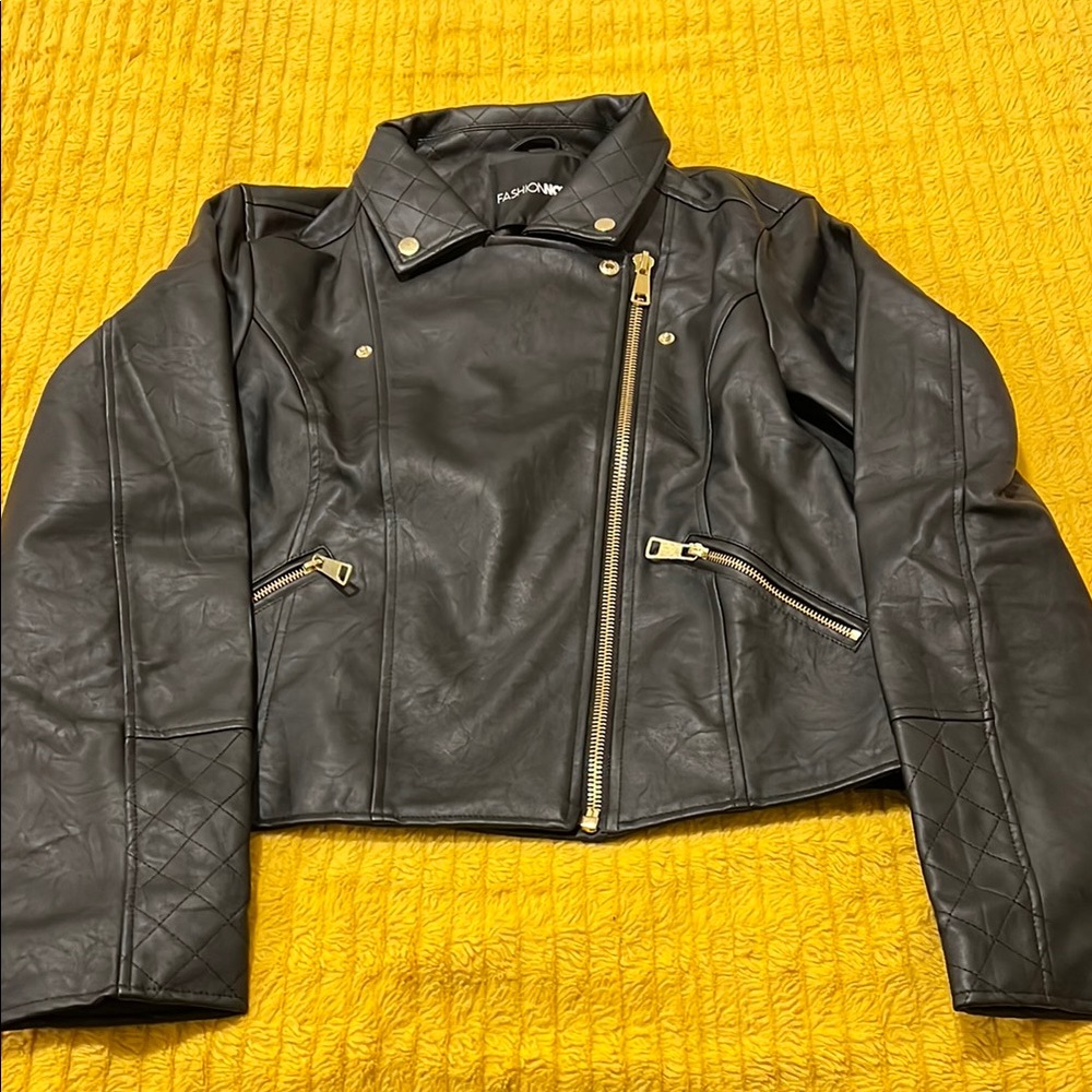 Out For A Ride Vegan Leather Moto Jacket